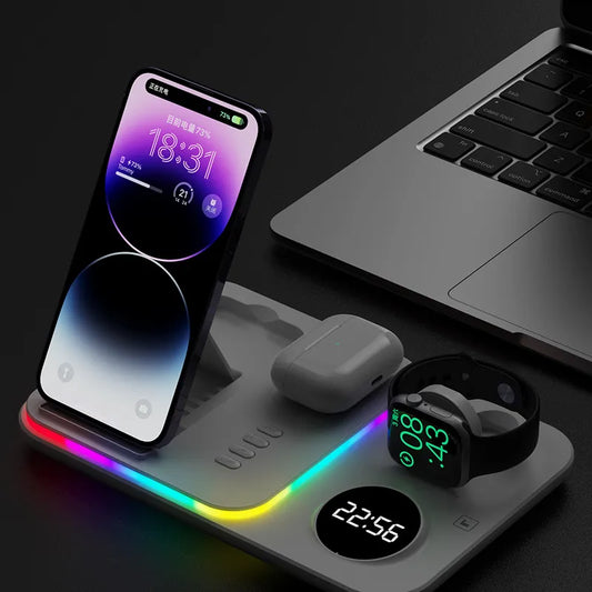 5 in 1 LED Wireless Charger Station